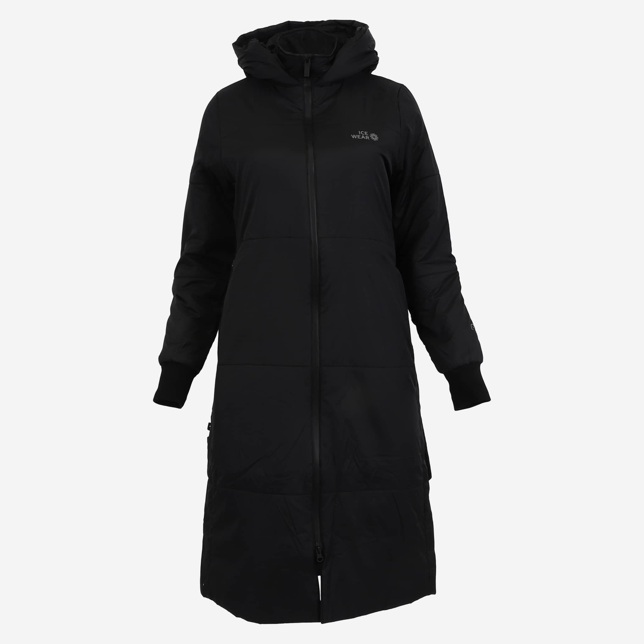 HVALEYRARHRAUN hooded wool insulated coat